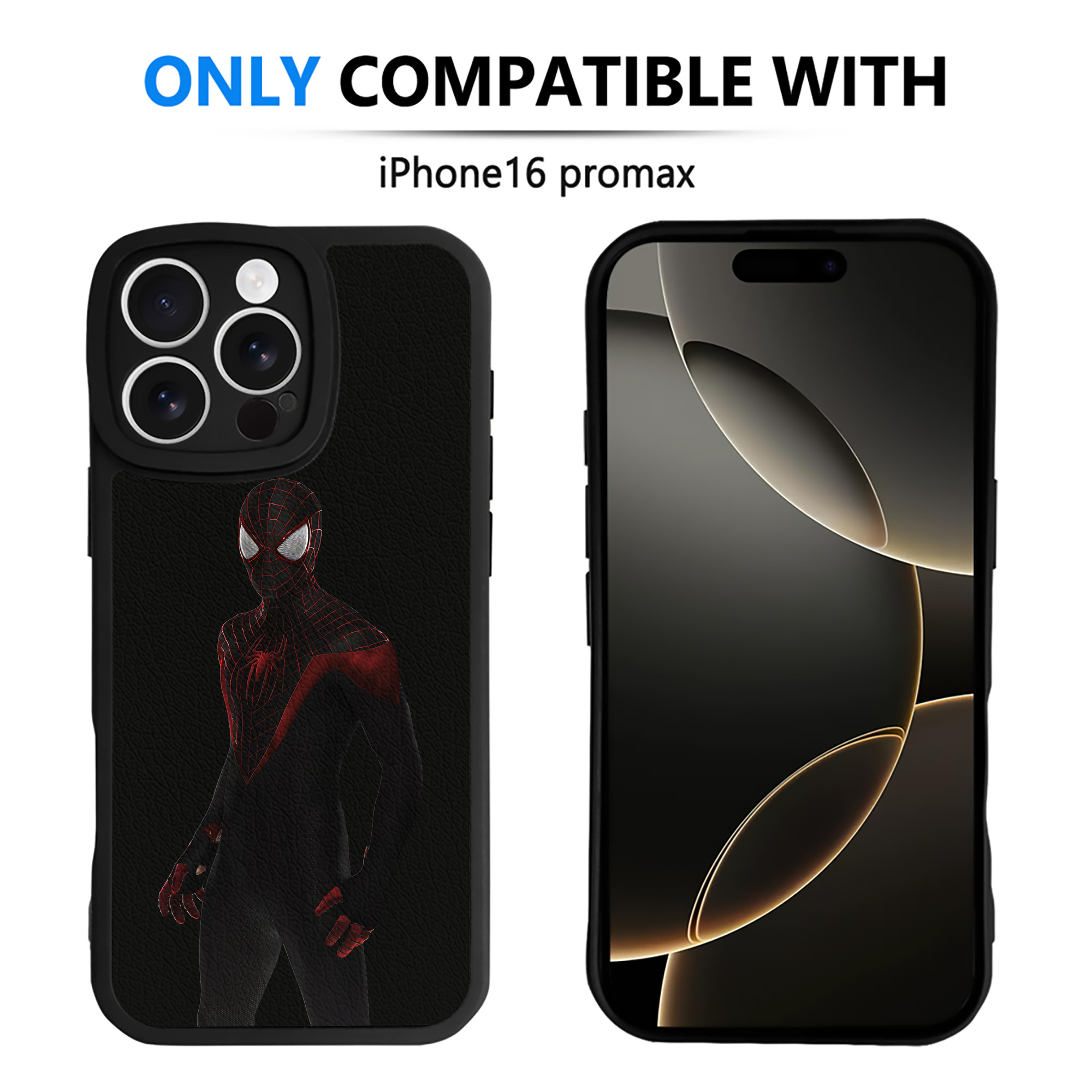 （画像用） Spider Man スパイダーマン 【iPhone 16シリーズ対応】シリコンスマホケース（レザー調） 材質：シリコン
